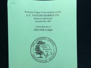 Business Ledger Transcriptions of the J. C. Taylor Marble Co. Vol. 5.
